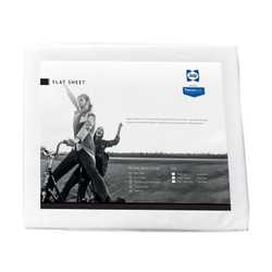 Sealy 200TC Cotton Flat Sheet (White) - King