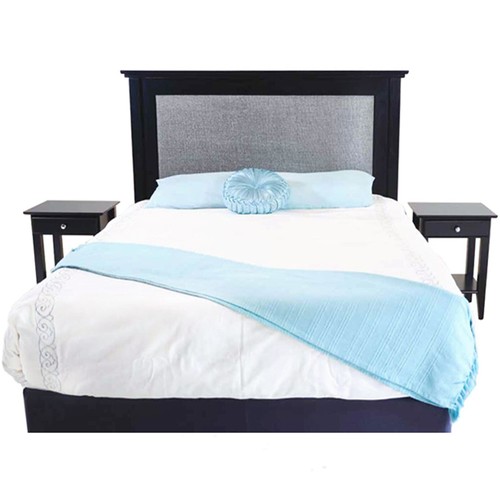 Oslo Bed with Fabric (Mahogany)