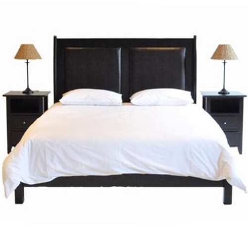 Paris Leather Bed (Mahogany)