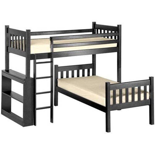 Charlene L-Shaped Bunk Bed (Mahogany)