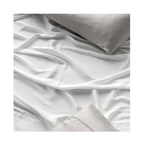 Linenhouse Elka Bamboo Cotton Oxford Duvet Cover (Silver)