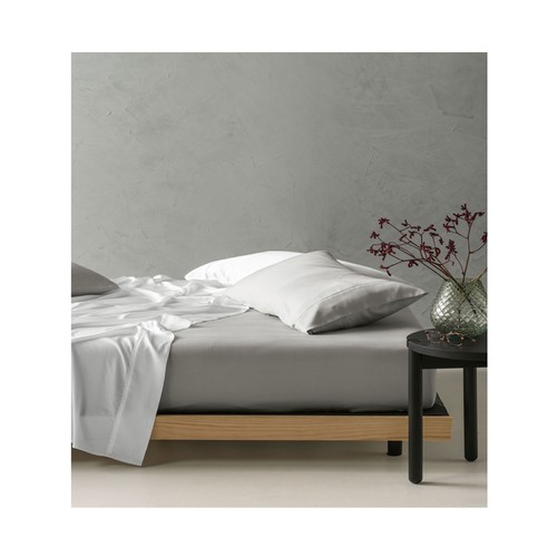 Linenhouse Elka Bamboo Cotton Fitted Sheet (White)