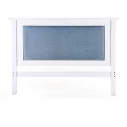 Oslo Headboard with fabric (White) - Queen