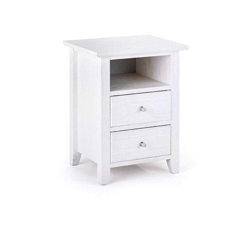 Paris 2 Drawer Pedestal (Lace White)