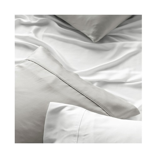 Linenhouse Elka Bamboo Cotton Oxford Duvet Cover (Silver)