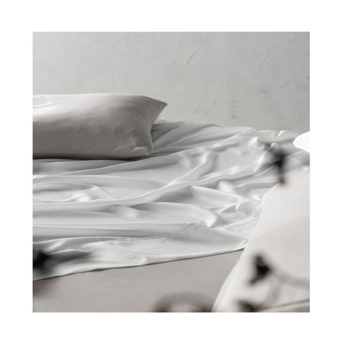 Linenhouse Elka Bamboo Cotton Fitted Sheet (White)