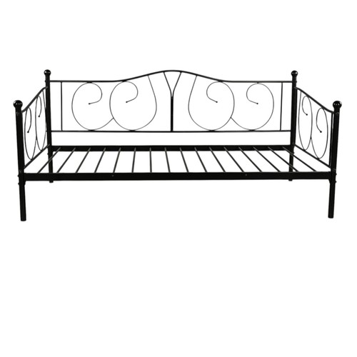 Steel Day Bed (Black) - Single