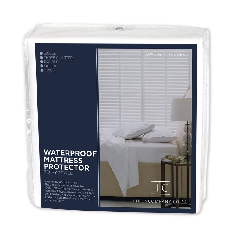 Linen Company Waterproof Terry Mattress Protector Single For Sale